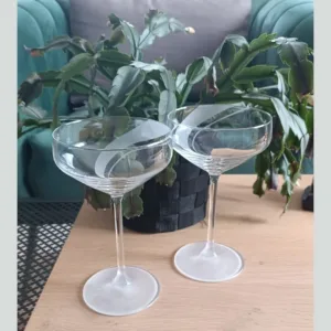 Coupes à champagne en lot de deux - gravure par sablage à Saint-Brieuc