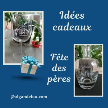 Idée cadeau fête des pères. Offrez un verre gravé personnalisé