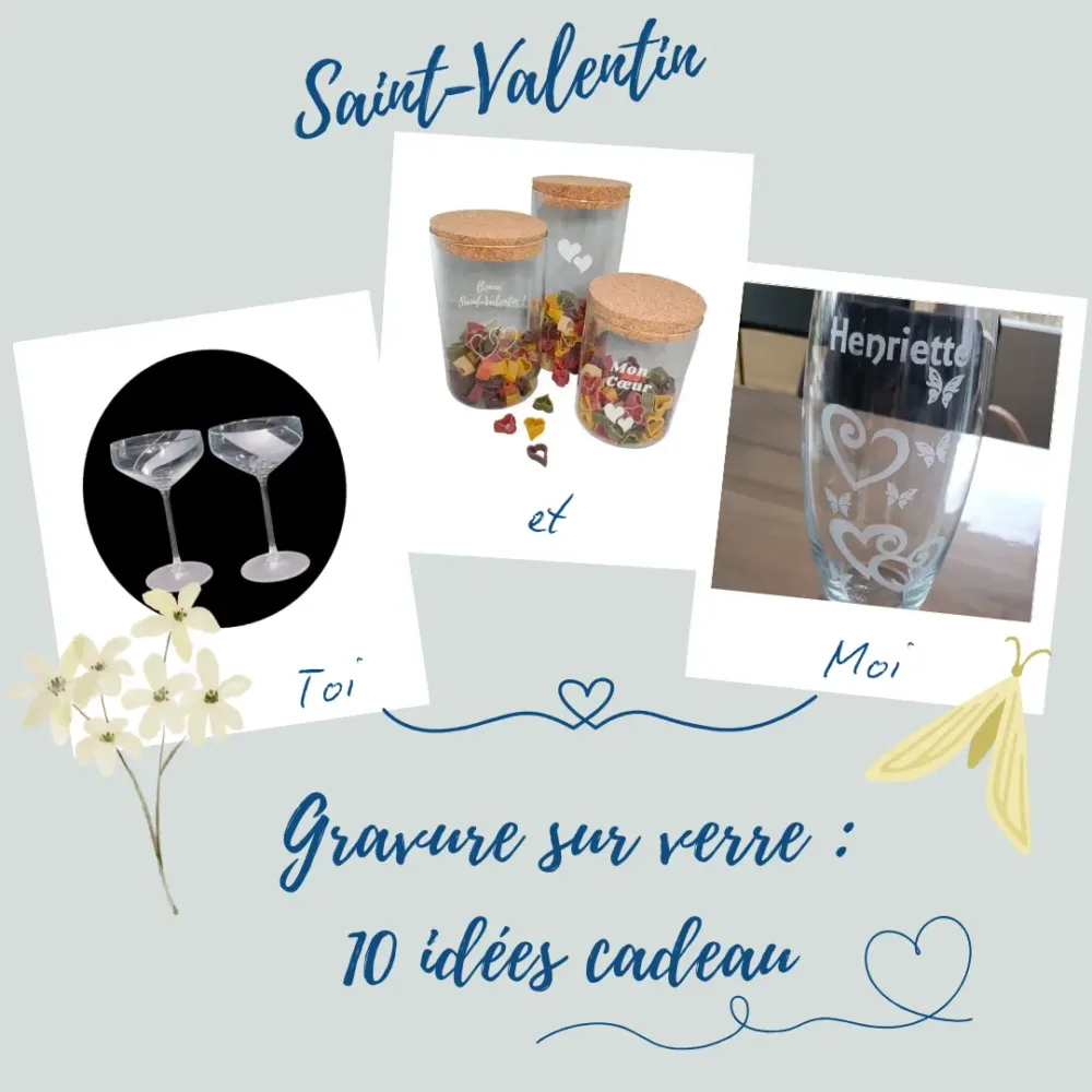 gravure sur verre Saint-Valentin - 12 idées cadeau par Algan de Lux