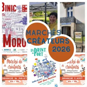 Marchés créateurs Breton 2026 Dates et lieux d'exposition des créations Algan de Lux de gravure sur verre