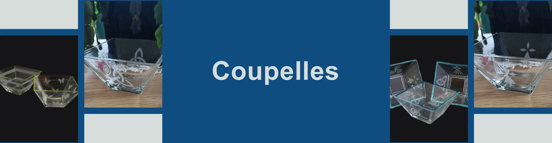Coupelles gravées par sablage à Saint-Brieuc