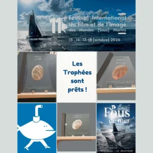 Trophées du Festival des mondes marins Trébeurden réalisés par Algan de Lux à Saint-Brieuc